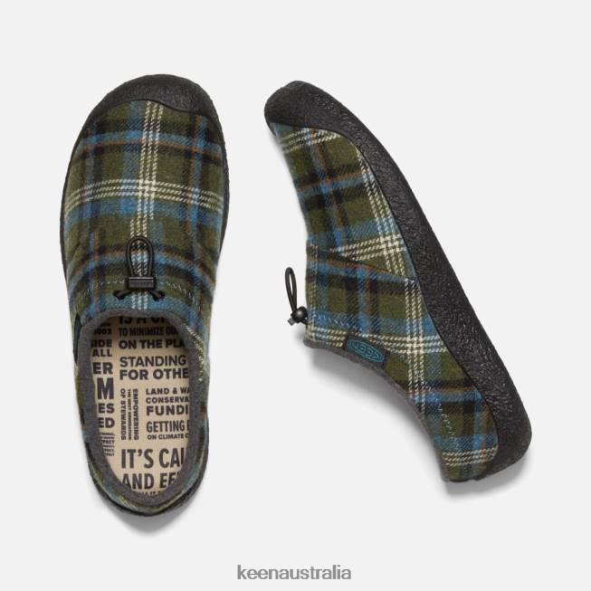 H68B292 Green Plaid-Black Keen New Howser III Slide