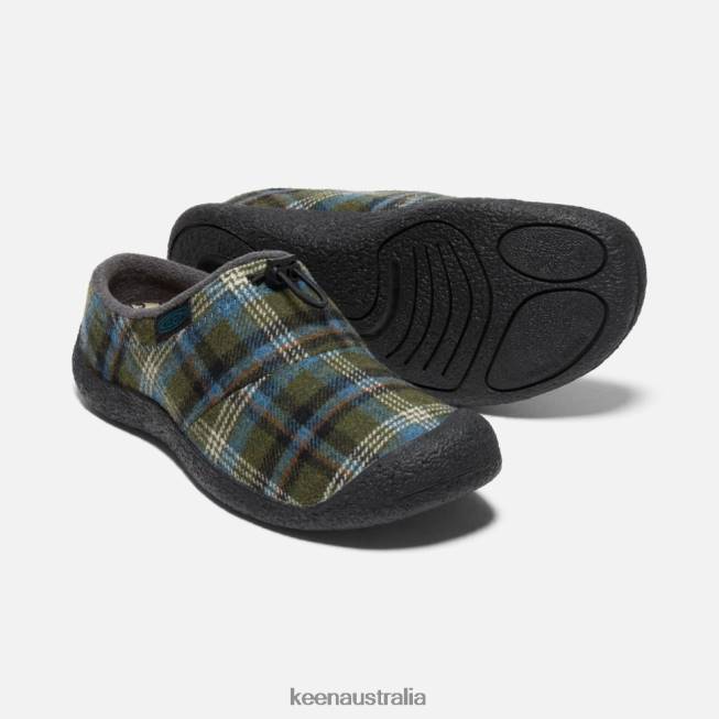 H68B292 Green Plaid-Black Keen New Howser III Slide
