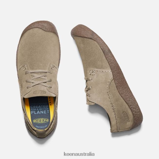 H68B303 Timberwolf-Chestnut Keen Howser Suede Oxford Shoes