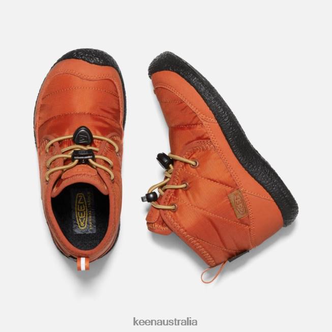 H68B310 Potters Clay-Black Keen Younger ' Howser II Waterproof Chukka