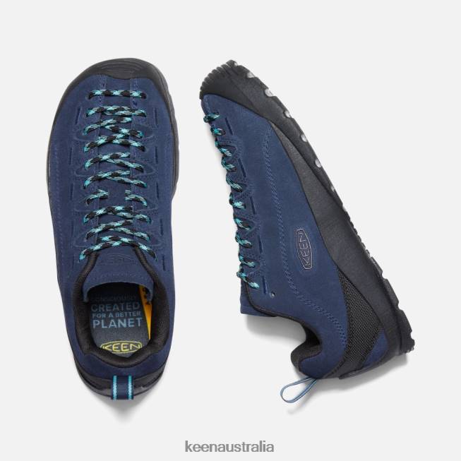 H68B13 Black Iris-Black Keen Jasper Suede Trainer