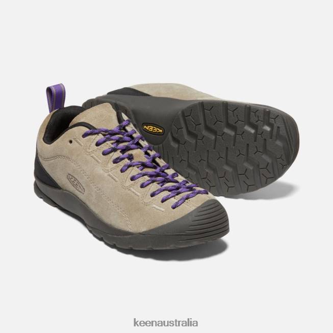 H68B14 Brindle-Tillandsia Purple Keen Jasper Suede Trainer