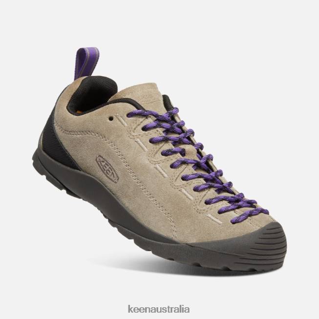 H68B14 Brindle-Tillandsia Purple Keen Jasper Suede Trainer