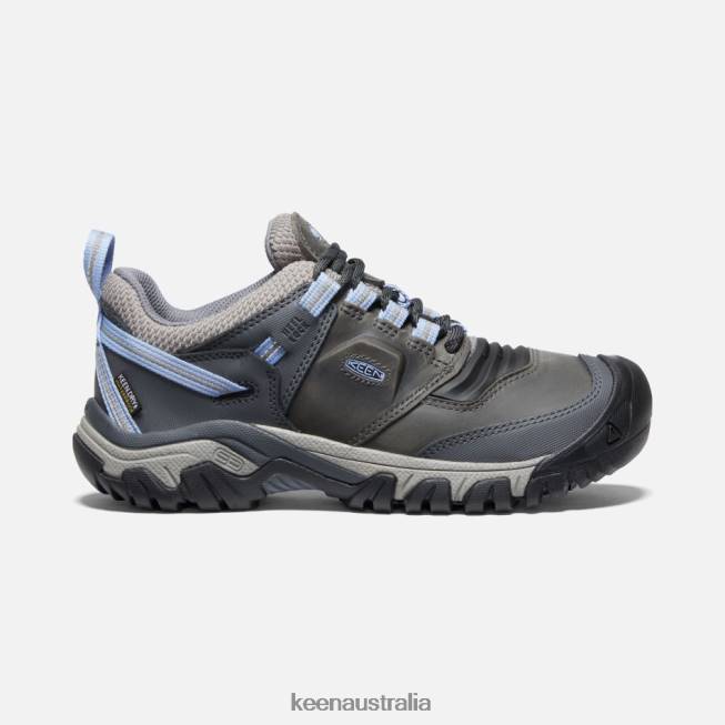 H68B200 Steel Grey-Hydrangea Keen Ridge Flex Waterproof Hiking Shoes