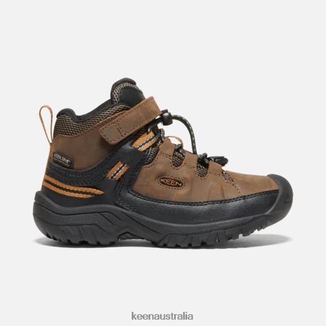 H68B534 DARK EARTH-GOLDEN BROWN Keen Little ' Targhee Waterproof Boot