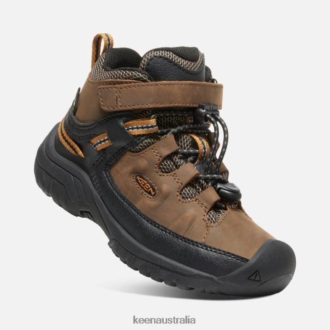 H68B534 DARK EARTH-GOLDEN BROWN Keen Little ' Targhee Waterproof Boot