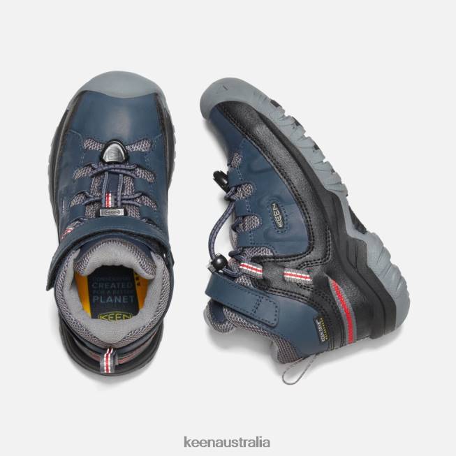 H68B537 Blue Nights-Red Carpet Keen Little ' Targhee Waterproof Boot