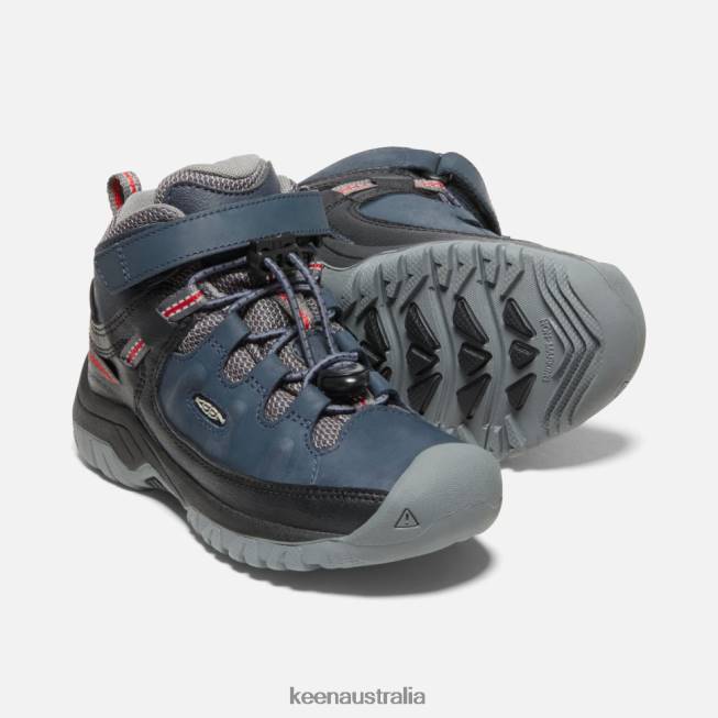 H68B537 Blue Nights-Red Carpet Keen Little ' Targhee Waterproof Boot