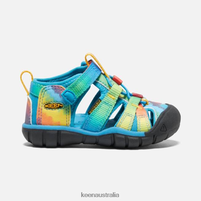 H68B584 Vivid Blue-Original Tie Dye Keen Toddlers' Seacamp II CNX