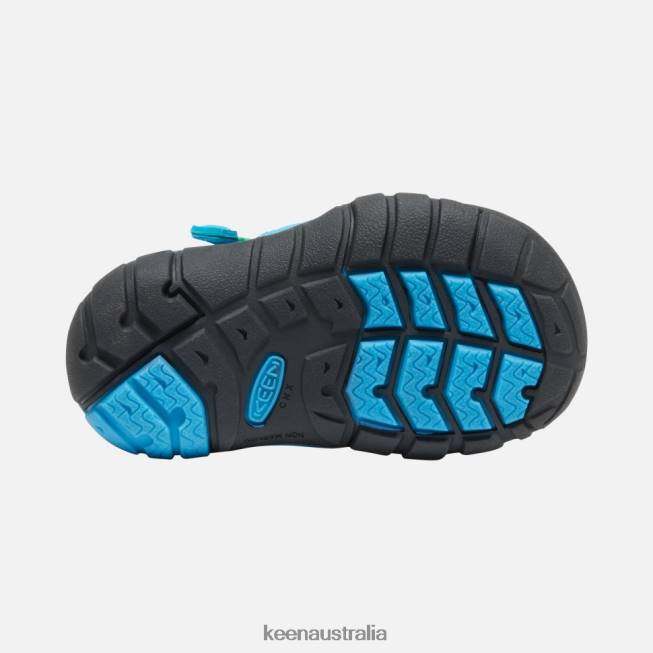 H68B584 Vivid Blue-Original Tie Dye Keen Toddlers' Seacamp II CNX