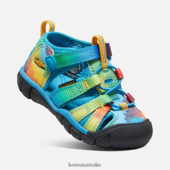 H68B584 Vivid Blue-Original Tie Dye Keen Toddlers' Seacamp II CNX