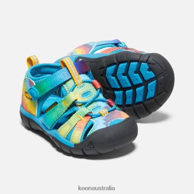 H68B584 Vivid Blue-Original Tie Dye Keen Toddlers' Seacamp II CNX