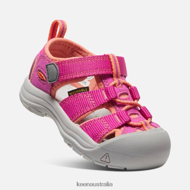 H68B588 Very Berry-Fusion Coral Keen Toddlers' Newport H2