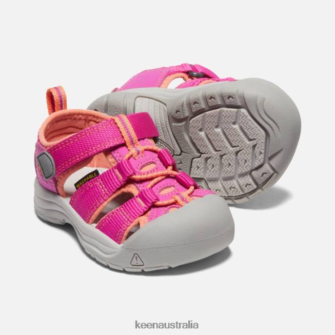 H68B588 Very Berry-Fusion Coral Keen Toddlers' Newport H2