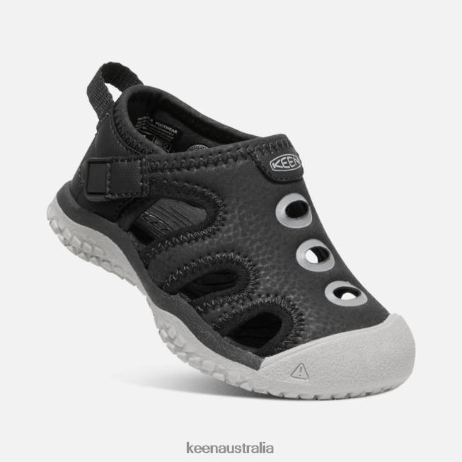 H68B597 Black-Drizzle Keen Toddlers' Stingray Sandal