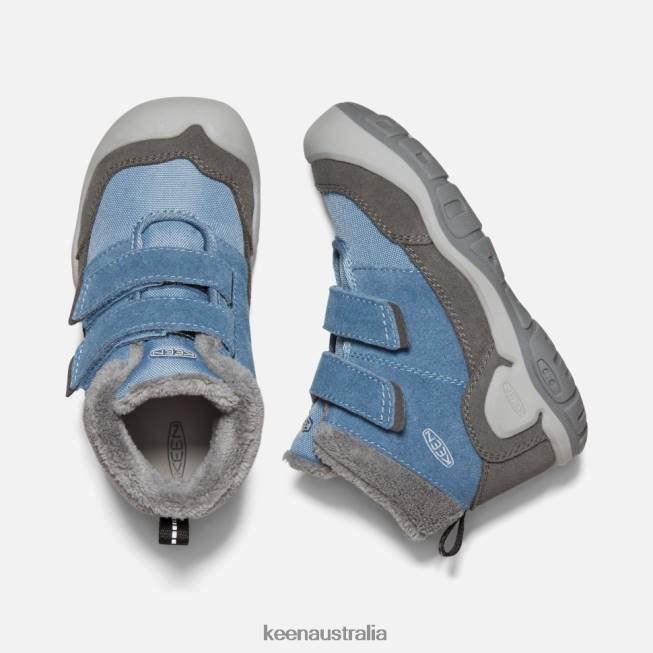 H68B539 Magnet-Blue Shadow Keen Little ' Knotch Double Strap Chukka