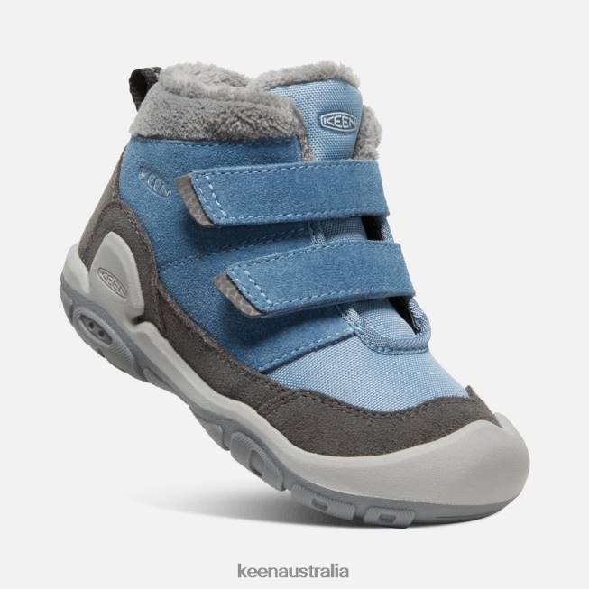 H68B539 Magnet-Blue Shadow Keen Little ' Knotch Double Strap Chukka