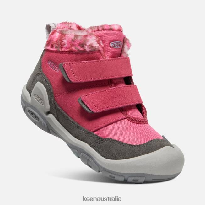 H68B556 Fruit Dove-Black Keen Little ' Knotch Double Strap Chukka