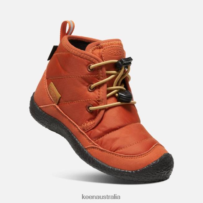 H68B571 Potters Clay-Black Keen Little ' Howser II Waterproof Chukka