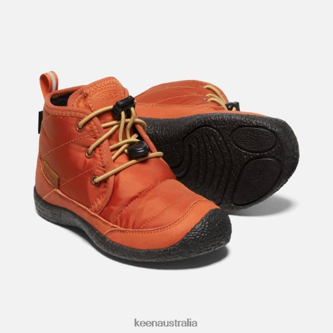 H68B571 Potters Clay-Black Keen Little ' Howser II Waterproof Chukka