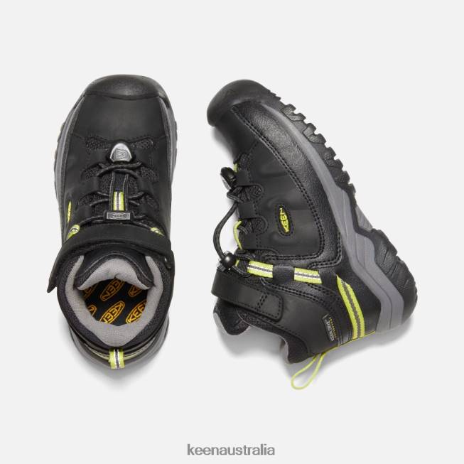 H68B607 Black-Steel Grey Keen Little ' Targhee Waterproof Boot