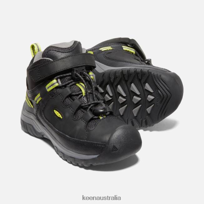 H68B607 Black-Steel Grey Keen Little ' Targhee Waterproof Boot