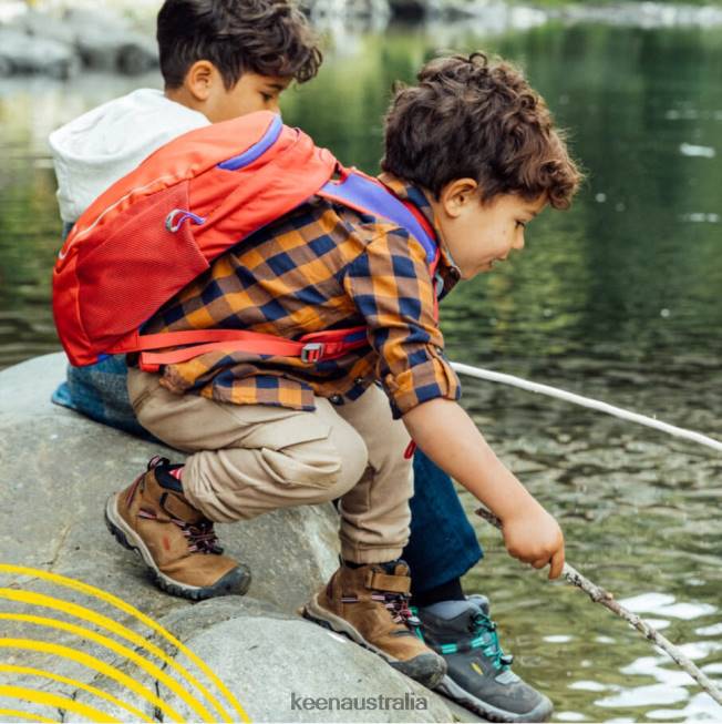 H68B609 Bison-Red Carpet Keen Little ' Ridge Flex Waterproof Boot