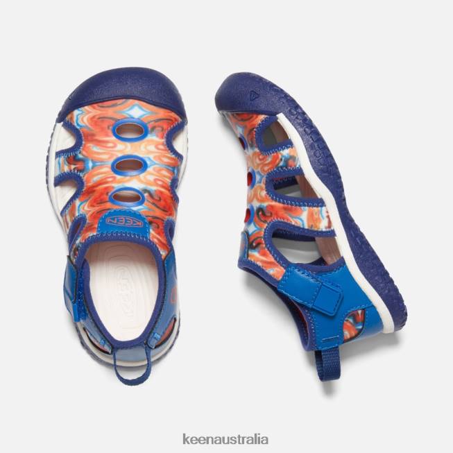 H68B411 Orange Peel-Blue Keen Little ' Stingray x Outdoor Afro