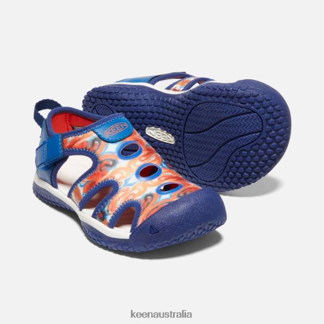 H68B411 Orange Peel-Blue Keen Little ' Stingray x Outdoor Afro