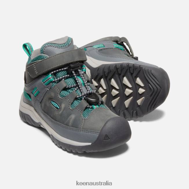 H68B528 Steel Grey-Porcelain Keen Little ' Targhee Waterproof Boot