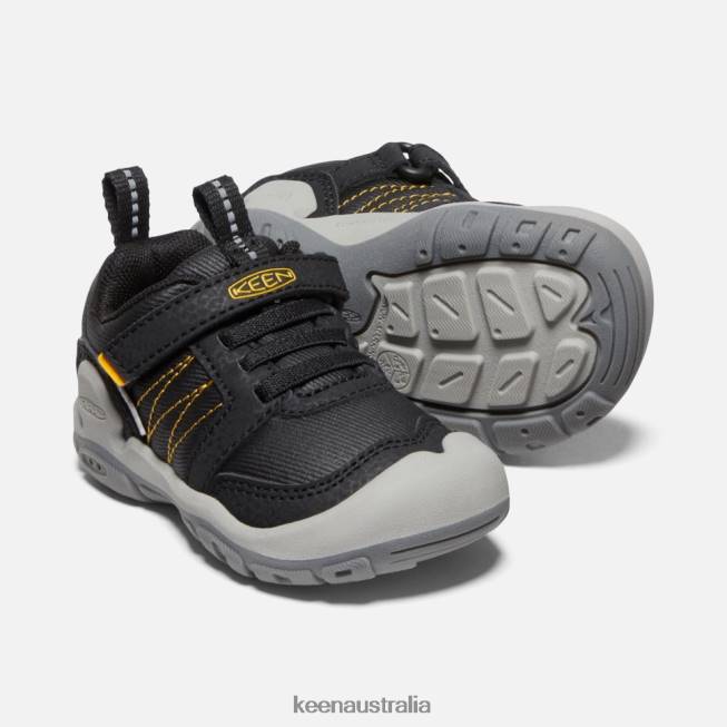 H68B553 Black-KEEN Yellow Keen Black-Yellow Toddlers' Knotch Peak Sneaker