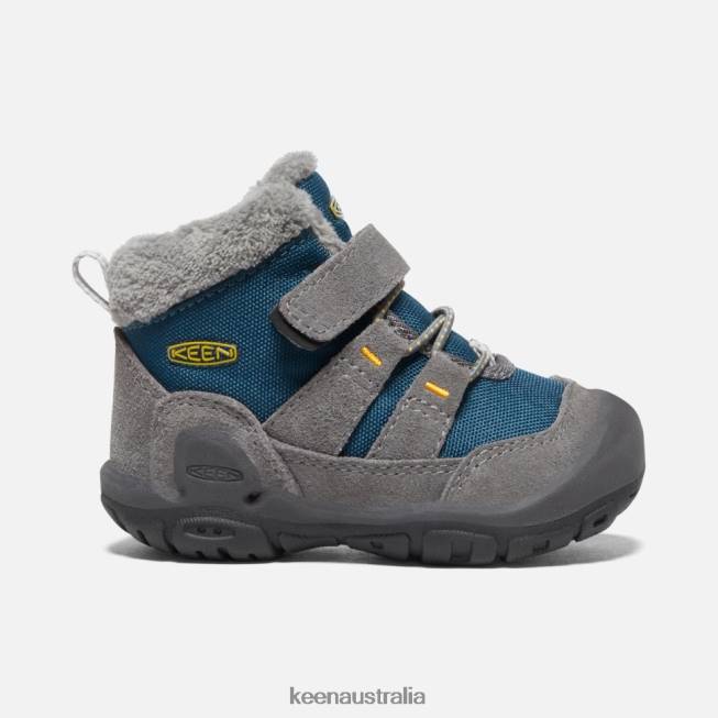 H68B555 Steel Grey- Blue Wing Teal Keen Toddlers' Knotch Chukka