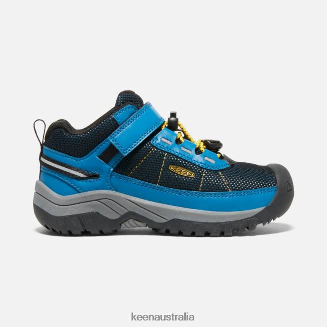 H68B282 Mykonos Blue-Keen Yellow Keen Mykonos Blue-Yellow Younger ' Targhee Sport Vent Hiking Shoes