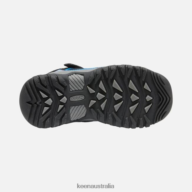 H68B282 Mykonos Blue-Keen Yellow Keen Mykonos Blue-Yellow Younger ' Targhee Sport Vent Hiking Shoes