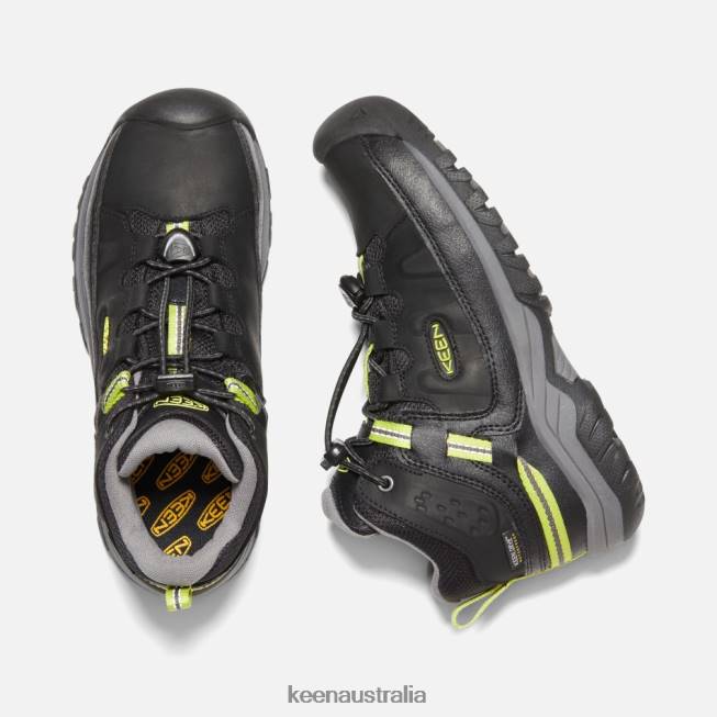 H68B270 Black-Steel Grey Keen Older ' Targhee Waterproof Hiking Boots