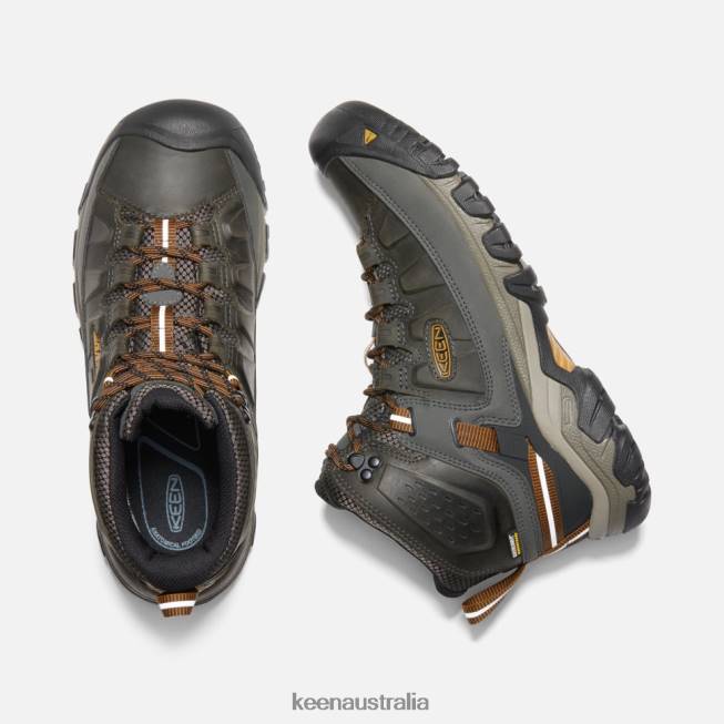 H68B492 Black Olive-Golden Brown Keen Targhee III Waterproof Mid