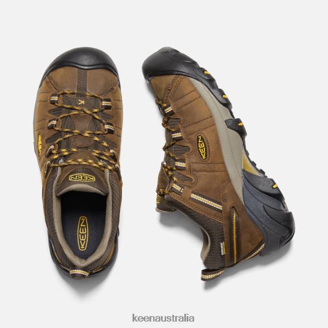 H68B498 Cascade Brown-Golden Yellow Keen Targhee II Waterproof Wide