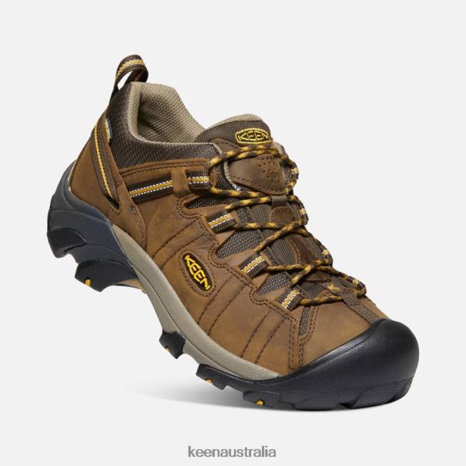 H68B498 Cascade Brown-Golden Yellow Keen Targhee II Waterproof Wide