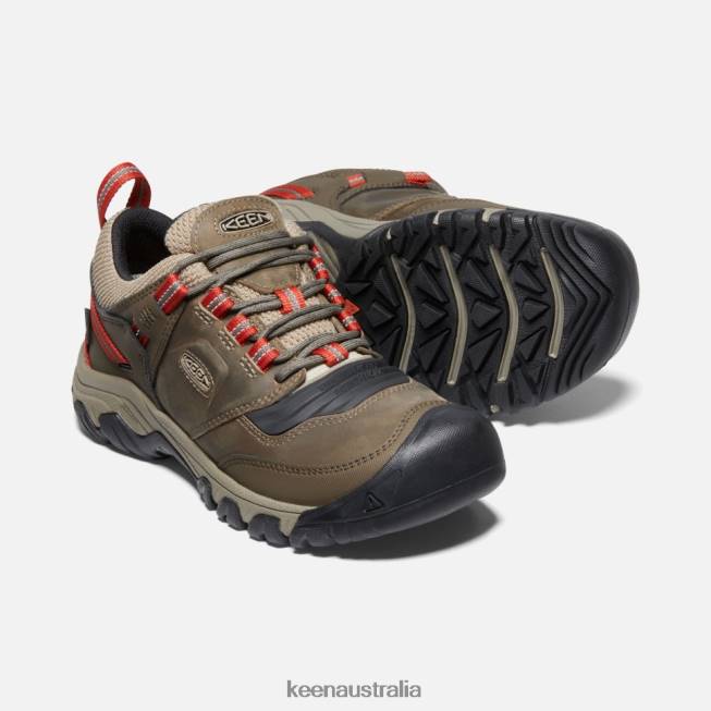 H68B504 TIMBERWOLF-KETCHUP Keen Ridge Flex Waterproof Wide