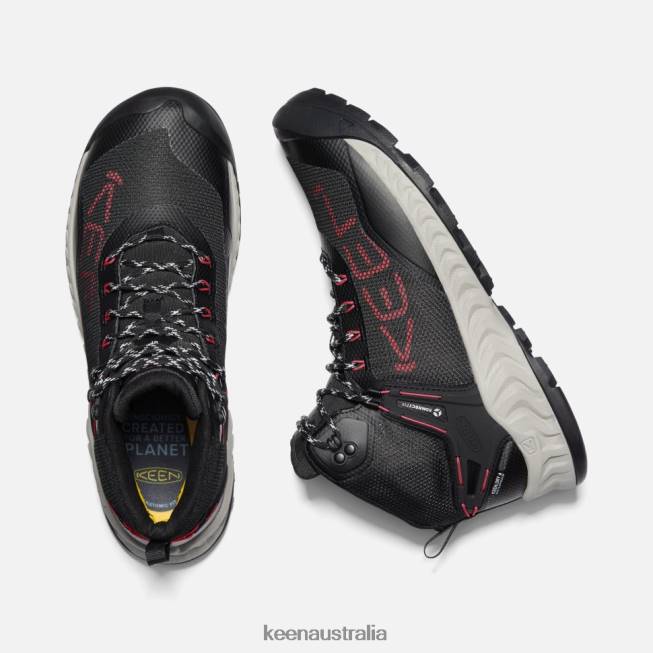 H68B402 Black-Red Carpet Keen NXIS EVO Waterproof Boot