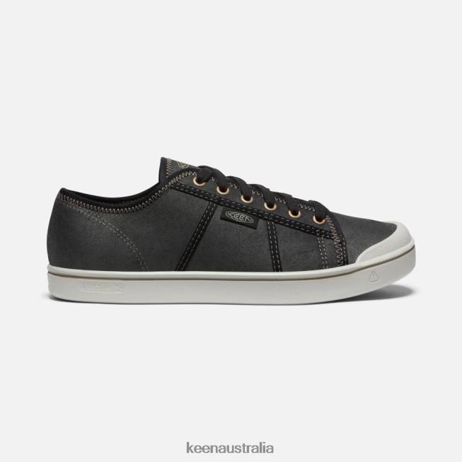 H68B480 Black-Silver Birch Keen Eldon Harvest Leather Sneaker
