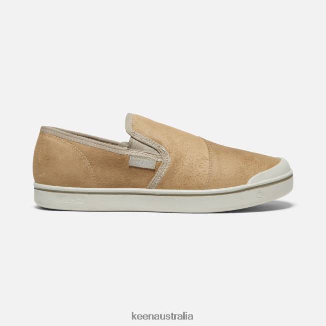 H68B487 Beige-Silver Birch Keen Eldon Harvest Leather Slip-On