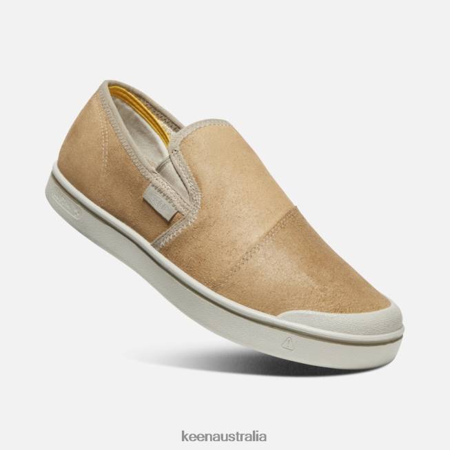 H68B487 Beige-Silver Birch Keen Eldon Harvest Leather Slip-On