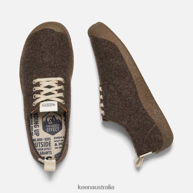 H68B489 Brown Felt-Birch Keen Mosey Derby Shoe