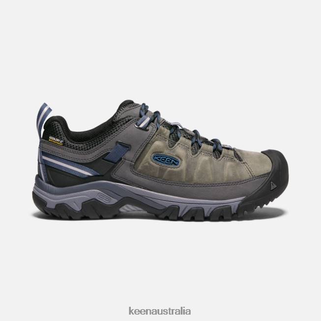 H68B259 Steel Grey-Captain'S Blue Keen Targhee III Waterproof Hiking Shoes