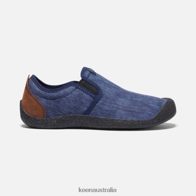 H68B297 Black Iris-Bison Keen Howser Canvas Slip-On