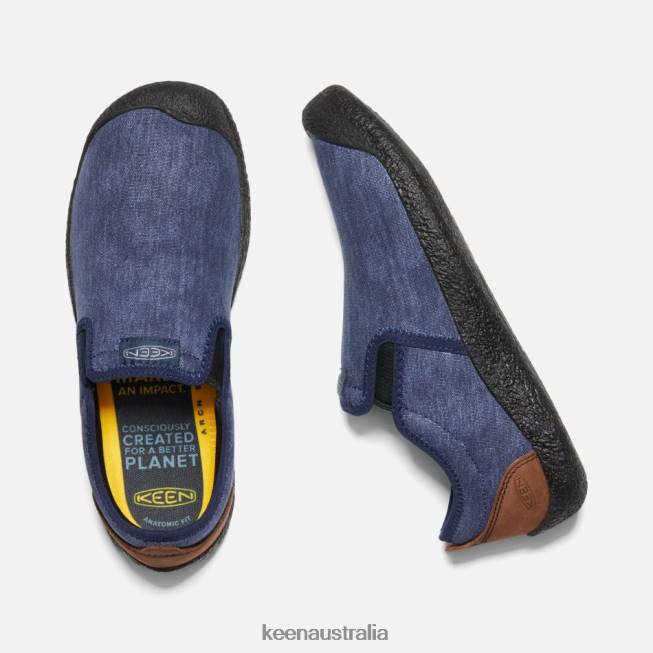H68B297 Black Iris-Bison Keen Howser Canvas Slip-On