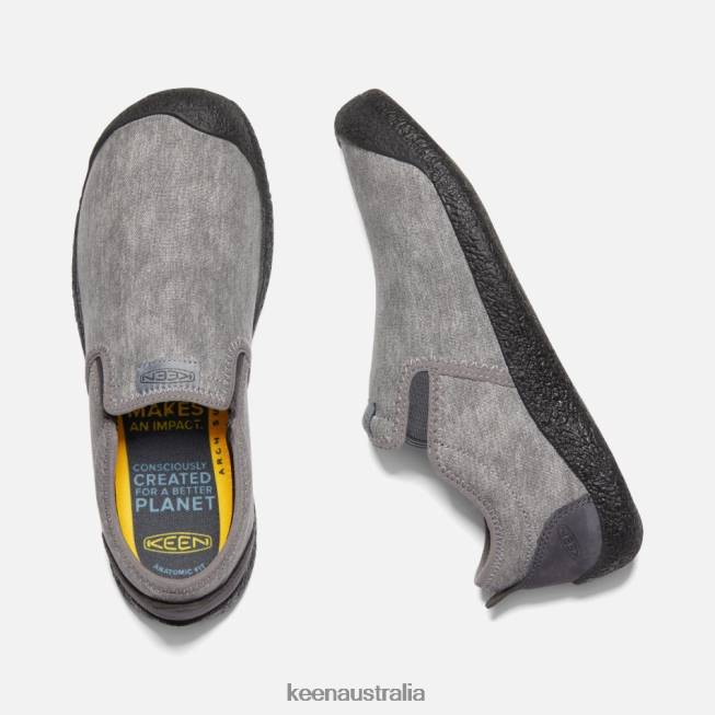 H68B298 Steel Grey-Magnet Keen Howser Canvas Slip-On
