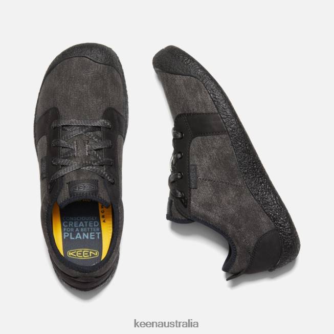H68B299 Black Keen Howser Canvas Lace-Up