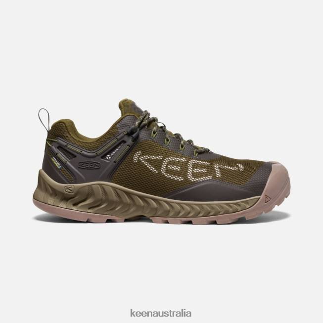 H68B391 Dark Olive-Black Olive Keen NXIS EVO Waterproof Shoe